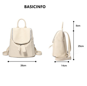 Wholesale Trendy Leather <b>Backpack</b> Purse for <b>Women</b> Vintage <b>Large</b> Capacity Lightweight Crossbody Bag Ladies Shoulder Bag - Product Image 3