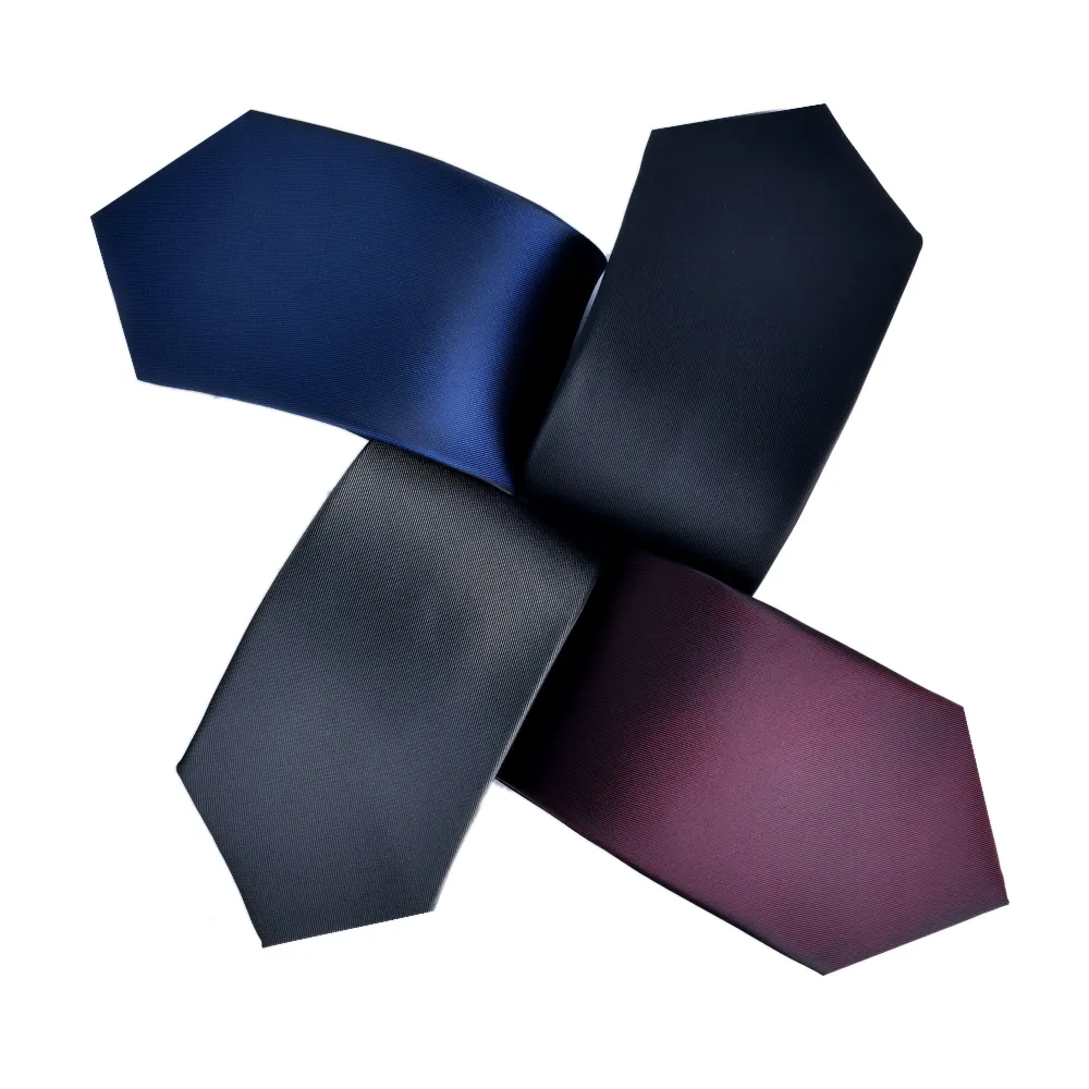 Tie men's formal business groom wedding burgundy hand-made 8cm matte new solid color formal tie