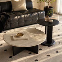 Table basse moderne de haute qualité, écologique, en marbre et bois, durable, finition personnalisée, garantie d'un an, meubles de salon