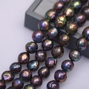 11-12mm stropicciato Edison perla d'acqua dolce naturale pavone barocco perline a forma speciale per stringa di perline sciolte fai da te