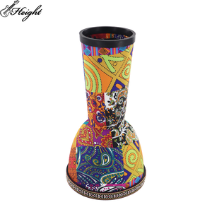 Fourniture d'usine 8.5 pouces Djembe Drum Style africain bon marché avec tête de tambour en PVC écrémé de mouton et tissu coloré - Product Image 3