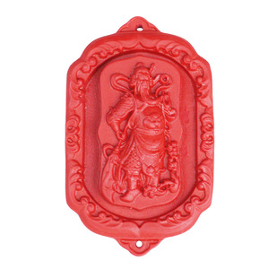 Collar con colgante de cinabrio Guan Yu en forma de escudo grabado para hombre, uso diario - Product Image 5
