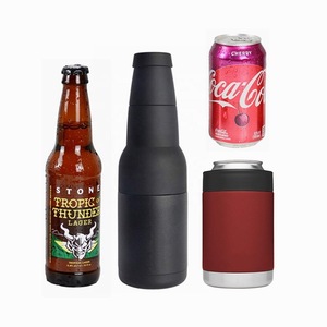 12Oz OEM/ODM Chân Không Chai Bia Chủ Slim 12Oz Skinny Cao Bia Bia Thép Không Gỉ Có Thể Làm Mát Với Silicone Chai Stopper - Product Image 1