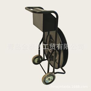 Chariot à outils en fer avec plateau 985x632x460mm, usage industriel durable, 2 roues, marron - Product Image 2