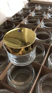 50 Gam 100 Gam Rõ Ràng <span class=keywords><strong>Frosted</strong></span> Vòng Straight Tường Glass <span class=keywords><strong>Jar</strong></span> Với Nắp Vàng Cho Mỹ Phẩm Kem Chăm Sóc Da - Product Image 5