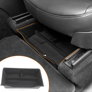 Caja organizadora de almacenamiento para coche Tesla Model Y, de plástico ABS, debajo del asiento, 13.8x8x2.7 pulgadas, telescópica y personalizable - Product Image 4