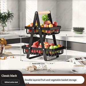 Standing Multi-layer Metal <b>Kitchen</b> Fruit <b>Storage</b> <b>Rack</b> Grille Design for Ventilation Eco-friendly Waterproof <b>Storage</b> Preventing - Product Image 6