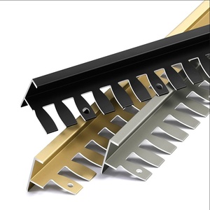 แถบขอบรูปก้างปลาอลูมิเนียมอัลลอยเส้นตกแต่งพื้นผิวแบบโค้งงอได้สำหรับพื้นและผนัง - Product Image 1