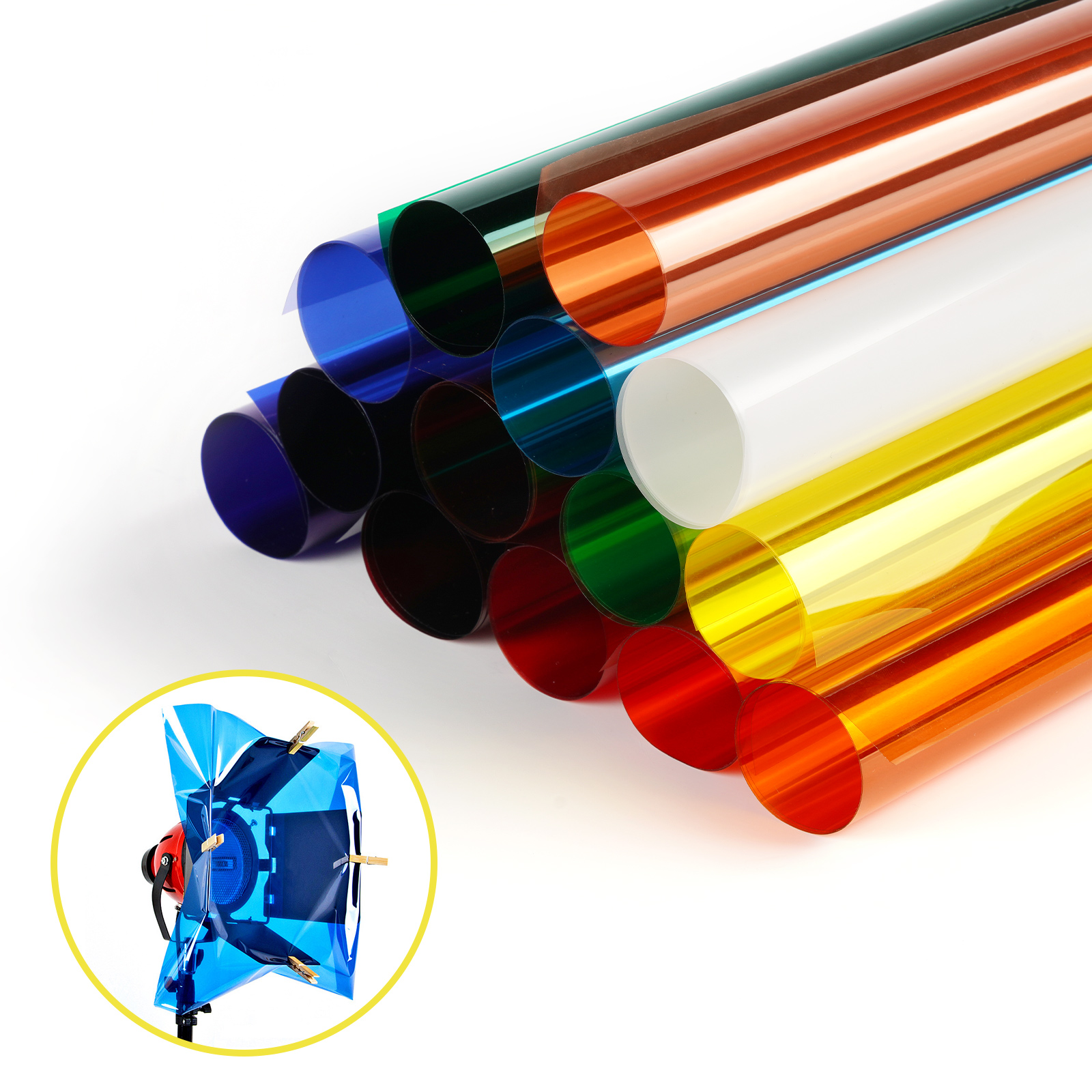 Selens 39in 100 см набор гелевых фильтров для освещения прозрачный цветной корректирующий лист для светодиодной вспышки студийный стробоскоп