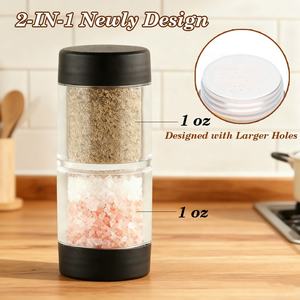 Nouveau shaker à épices portable 2-en-1 avec couvercle hermétique pour <span class=keywords><strong>camping</strong></span> cuisine barbecue RV <span class=keywords><strong>mini</strong></span> <span class=keywords><strong>salière</strong></span> et <span class=keywords><strong>poivrière</strong></span> ensemble étanche à l'humidité - Product Image 3