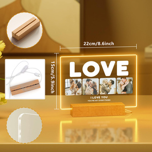 Cadres <span class=keywords><strong>photo</strong></span> personnalisés avec veilleuse, cadre <span class=keywords><strong>photo</strong></span> personnalisé, cadeaux d'anniversaire personnalisés <span class=keywords><strong>pour</strong></span> papa, bébé, enfants, famille - Product Image 4