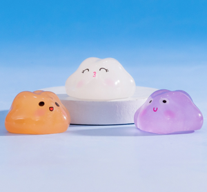 DIY bébé enfants jouets de bain promotionnel petit dessin animé mignon souriant embrasser pleurer heureux lumineux pluie nuage résine artisanat sculpture - Product Image 4