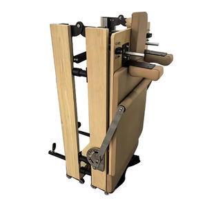 Appareil de <span class=keywords><strong>Pilates</strong></span> Reformer Pliable pour la Maison, en Bois de Chêne Cerisier, Réglable, Écologique, Durable, pour Studio de <span class=keywords><strong>Pilates</strong></span> et Bien-être - Product Image 2