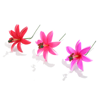 KOMI 10cm Décoration Hawaïenne Fleur d'oreille Frangipanier Artificielle Colorée en Mousse Souple Fleurs d'Hibiscus Séchées pour Femmes et Filles