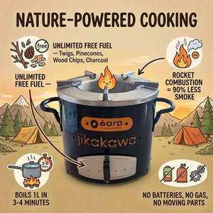 Kompor Kayu Bakar Portabel Multifungsi Ringan dari Baja Tahan Karat untuk Piknik & Memasak, Menggunakan Gas Propana untuk Afrika - Product Image 1