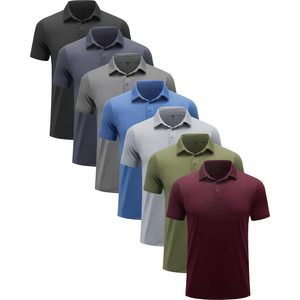 เสื้อโปโลชาย FOXA แขนสั้น แห้งเร็ว ระบายเหงื่อได้ดี เหมาะสำหรับกอล์ฟ กีฬา และสวมใส่ลำลอง ผลิตจากผ้าถักโพลีเอสเตอร์ 100% - Product Image 1