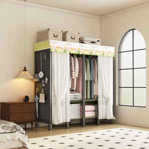 Armoire portable pliable avec panneau perforé, armoire à vêtements, armoire à vêtements pour bébé, organisateur d'armoire - Product Image 6
