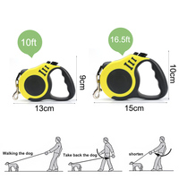Dropshipping Laisse harnais automatique extensible et rétractable en nylon 3/5M pour chiens