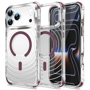 Funda Magnética Transparente Estilo Airbag, Resistente a Caídas, para <span class=keywords><strong>iPhone</strong></span> 18 <span class=keywords><strong>Pro</strong></span> Max y Apple <span class=keywords><strong>iPhone</strong></span> 17 - Product Image 1