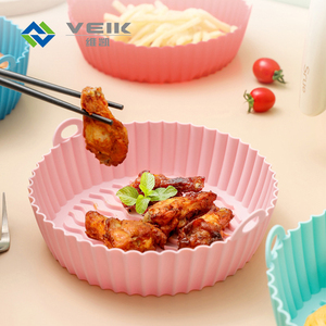 Multi-Color Round <b>Silicone</b> Rubber Pot <b>Mat</b> for Air Fryer Baking & Pastry Tools Non-Stick Eco-Friendly Home Kitchen Use - Product Image 4