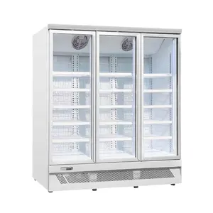 1700L вертикальный 3 стеклянные двери дисплей охладитель коммерческий вертикальный холодильник для безалкогольных напитков