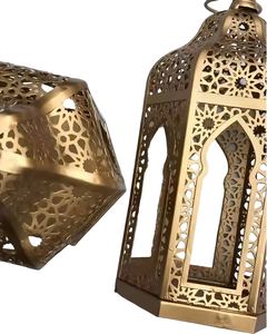 Tempat lilin lentera gantung besar Boho orientalis Timur Tengah Maroko - Product Image 3