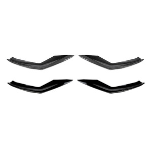Bmw 5 Series F90 M5 Lci Front Bumper <b>Corner</b> <b>Protector</b> Decal Piano Black Carbon Fiber Texture Adhesive Car Body Kit - Product Image 2