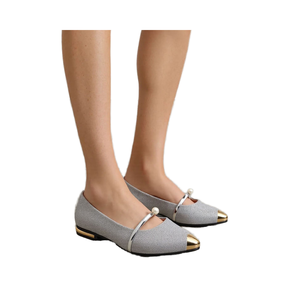 Pas cher Femmes Brillant Paillettes Bout Pointu Plat Slip sur Ballerines Confortables Chaussures Robe Décontractée - Product Image 3
