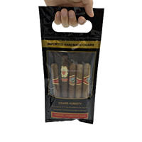 Classic Backwood CigarsTravel-Friendly Cigar Smoking Bag avec humidificateur en plastique et sac d'emballage de cigare à couche de verrouillage de l'humidité