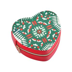 Caja de Joyería de Cuero PU con Logotipo Personalizado al por Mayor, Estampado Floral Geométrico, Organizador de Viaje - Product Image 2
