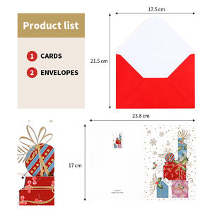 การ์ดอวยพร2024แบบกำหนดเองพร้อมจอแสดงผลแบบซอง19.5*10.9ซม. - Product Image 2