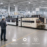 Nouvelle machine de découpe et d'impression de carton ondulé entièrement automatique à grande vitesse, directement de l'usine, avec contrôle PLC et servo