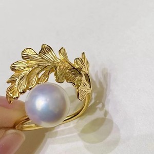 10556DIY Accessories for Women S925 <b>Silver</b> <b>Ring</b> Empty Holder with 10-13mm Round Pearl Inlay Technology Claw Setting - Product Image 3