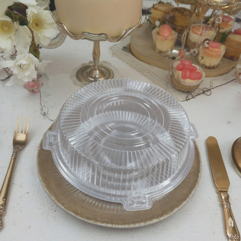 8 Inch Transparent PET Tiramisu Dessert