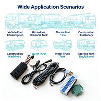 Capteur de niveau de carburant à ultrasons ULS001 4G LTE Traceur GPS Compatible PC Étanche Multi-Véhicules Machines de Construction Température