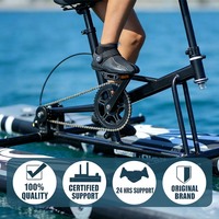 Nouveau vélo aquatique gonflable individuel, pédalo, bateau à pédales, matériau PVC, couleur bleue, logo personnalisé à vendre