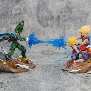 Figurine de Dragon Son Goku Son <span class=keywords><strong>Gohan</strong></span> Vs <span class=keywords><strong>Cell</strong></span>, modèle de dessin animé en PVC, 12cm, figurines DBZ - Product Image 2