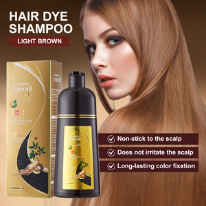 Champú Tinte para el Cabello a Base <span class=keywords><strong>de</strong></span> Hierbas UUKKG, No Daña el Cuero Cabelludo, Cubre las Canas, Tinte Profesional para el Cabello en Tonos <span class=keywords><strong>Marrón</strong></span> Oscuro y <span class=keywords><strong>Claro</strong></span> - Product Image 5
