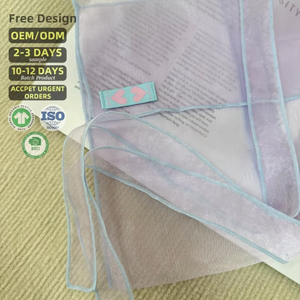 Luxury Eco-Friendly Handmade Durable <b>Drawstring</b> Custom Logo Organza Cosmetic <b>Bag</b> Envelope for <b>Makeup</b> - Product Image 4