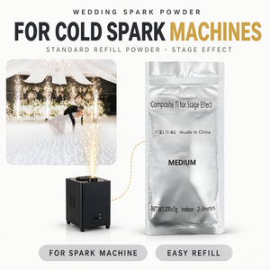 Polvo para Máquina <span class=keywords><strong>de</strong></span> Chispas Frías, Efecto Especial, para Eventos <span class=keywords><strong>de</strong></span> Boda, Uso en Interiores y Exteriores, 200g, Titanio Ti Eu, Tipo Cola, Mediano - Product Image 3