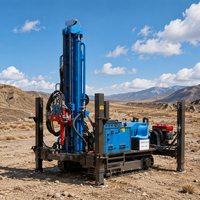 Foreuse rotative diesel sur chenilles pour puits d'eau, profondeur 220m, 280m, 300m