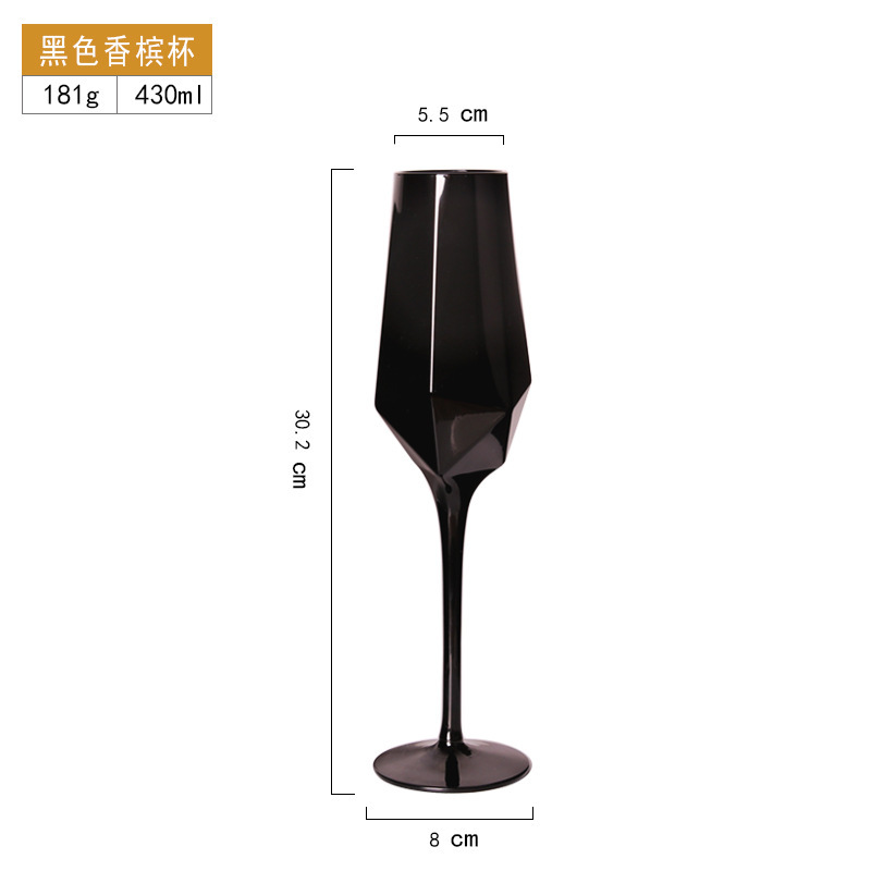 Coupe à champagne noire