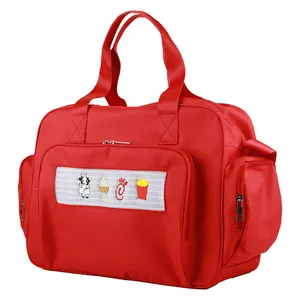 Yüksek kaliteli kişiselleştirilmiş önlüklü anne sırt çantası civciv Fil su geçirmez spor çantası özel Overnighter bebek bezi çantaları