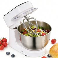 Batidora Amasadora de Pedestal con Cabezal Inclinable de 6 Velocidades Ajustables, 600W, Tazón de Acero Inoxidable de 4L, Directo de Fábrica OEM ODM, para Estudio de Repostería