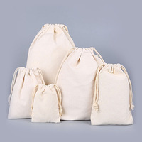 Sac cadeau de promotion réutilisable écologique pochette à cordon en coton personnalisé avec logos