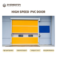 Puerta Rápida de PVC de Alta Velocidad, Diseño Industrial, Reforzada, Ventanas Transparentes, Operación Automática OEM ODM, Motor Estable