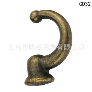Crochet coulissant en alliage de zinc Cd32, 29mm x 11mm, pour armoire, crochets décoratifs pour la maison, crochet simple, nouveau style chinois - Product Image 2