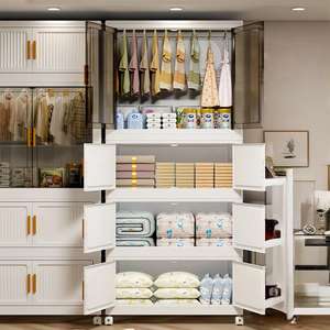 <span class=keywords><strong>Armario</strong></span> Plegable de Plástico de 203 <span class=keywords><strong>cm</strong></span> de Altura para el Hogar, <span class=keywords><strong>Armario</strong></span> Plegable de 5 Niveles para Guardar Ropa de Bebé, Organizador de Juguetes para Niños - Product Image 5