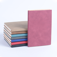 Cahier de bureau en cuir personnalisé minimaliste Style imprimé avec cahier d'école portable en papier coloré pour voyage