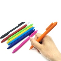 Stylo gel de finition en plastique, plusieurs couleurs, revêtement en caoutchouc souple, rétractable, personnalisé